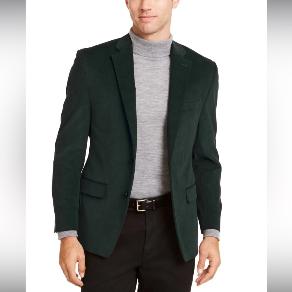 Ralph Lauren Classic-Fit Ultraflex Corduroy Sport Coat in Green. Size 54 long.